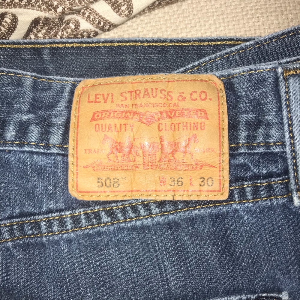Levi plain front jeans, mens, 36 x 30